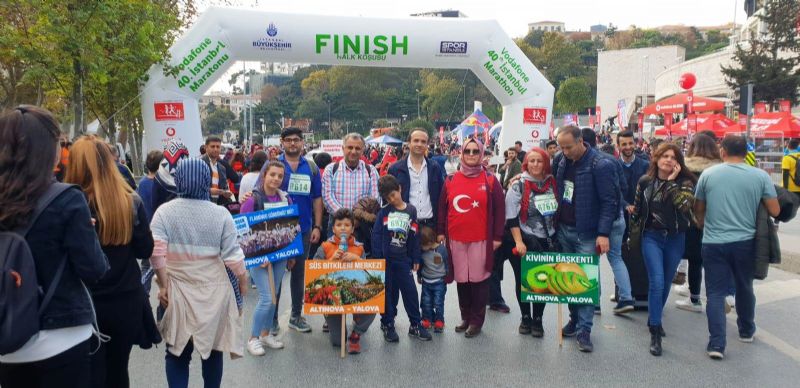 Altınova, İstanbul Maratonundaydı